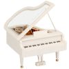 Diaeumv phong cách châu âu hộp nhạc piano có đèn abs mô hình đàn piano cổ - ảnh sản phẩm 1
