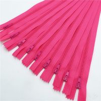 10pcs Fushia color 3# Closed Nylon Coil Zippers Tailor Sewing Craft (6-24 Inch) 15-60CM Door Hardware Locks Fabric Material