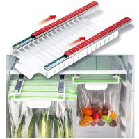 Food Bag Hanging Storage Rack Refrigerator Hanging Storage Clip Sliding Rail Tray for Food Fresh Bag