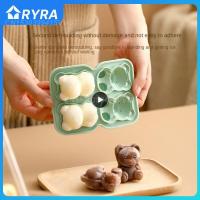 Box Silica Gel Cute Self-made Mold Ice Lattice Molds Ice Block Mold Anti-channeling Smell Cover Creative Bear Ice Maker Ice Cream Moulds