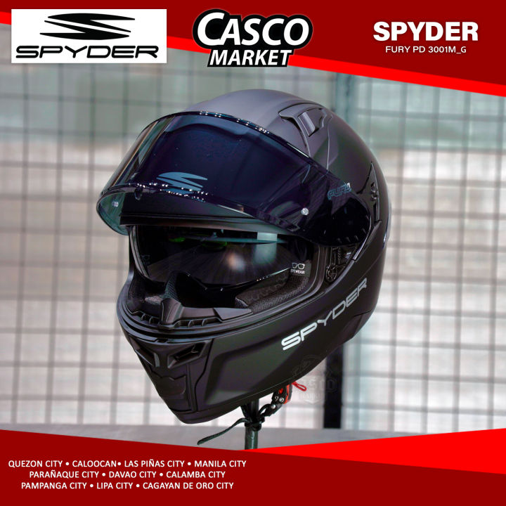 SPYDER NEO FURY FULL FACE DUAL VISOR MOTORCYCLE HELMET | Lazada PH