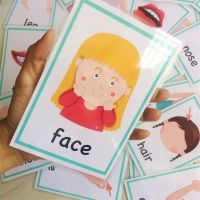 New 30pcs Body Part English Learning Word Card Games Montessori Baby Flash Cards Educational Toys For Children Flash Cards Flash Cards