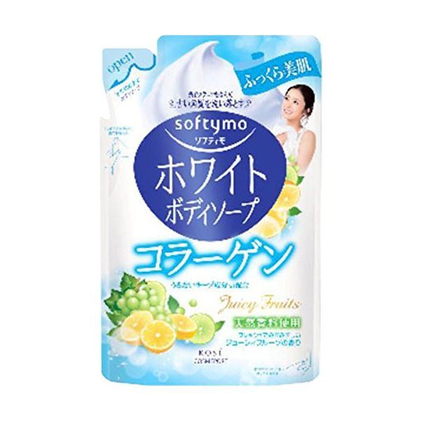 kose-softymo-white-body-soap-refill-420ml-ซอฟติโม-ไวท์-บอดี้-โซป-รีฟิลล์-สบู่เหลว-ครีมอาบน้ำ-สบู่-ทำความสะอาดผิวกาย