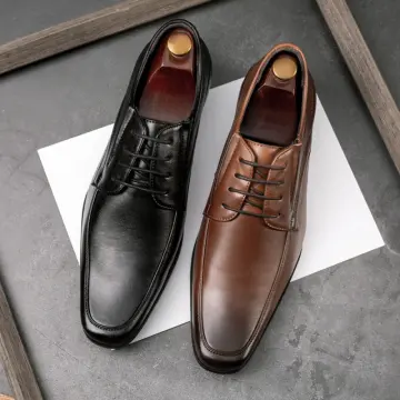 Bruno Marc Men's Oxfords Shoes Classic Square Toe Leather Shoes For Men  Lace up Dress Shoes GOLDMAN-01 DARK/BROWN Size 8.5 - Walmart.com