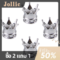 Jollic จักรยานวาล์วยางหมวกกันฝุ่นทอง Crown ยางล้อก้านอากาศหมวก