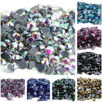 ทุกขนาด40สีคริสตัล AB แก้ไขด่วน Rhinestones,แก้ว S Trass แก้ไขด่วนเหล็กบน R Hinestones สำหรับเล็บจักรเย็บผ้าและผ้า Decoretion