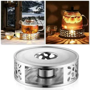 Teapot Warmer With Candle Holder Beautiful Stainless Steel Gold