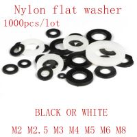 1000pcs Wholesale m2 m2.5 m3 m4 m5 m6 m8 m10 black or white nylon plastic washer Gasket Ring