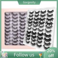 GORGESITY SKONHED 20คู่ขนตาปลอมส่วนขยายตาหลายชั้นที่น่าทึ่ง3D ขนมิงค์เทียมขนตาปลอมธรรมชาติปุย