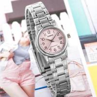 Win Watch Shop นาฬิกา Casio รุ่น LTP-V002D-4B นาฬิกาผู้หญิงสายแสตนเลส หน้าปัดสีชมพู - มั่นใจ ของแท้ 100% รับประกันศูนย์ CMG 1 ปีเต็ม (ส่งฟรี เก็บเงินปลายทา