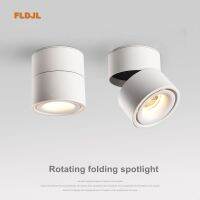 LED dimming COB track spotlight 12W 20W downlight foldable rotating aisle ceiling light shop ceiling household AC86V~265V