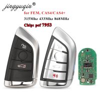 AHlmsm Jingyuqin สมาร์ท3/4ปุ่ม315 /433 /868MHZ Pcf7953P Remote Key Keyless Entry Fob สำหรับ BMW F FEM CAS4 5 7 Series X5 X6 2014 +