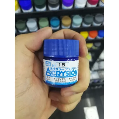 สีสูตรน้ำ Mr.Acrysion Color N15 BRIGHT BLUE (Gloss) 10ml