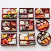 ❀☒﹊ 2PCS Kawaii Mini 1/6 Scale Miniature Dollhouse Janpanese Sushi Rice Food for Blyth Barbies BJD Doll House Kitchen Accessorie Toy