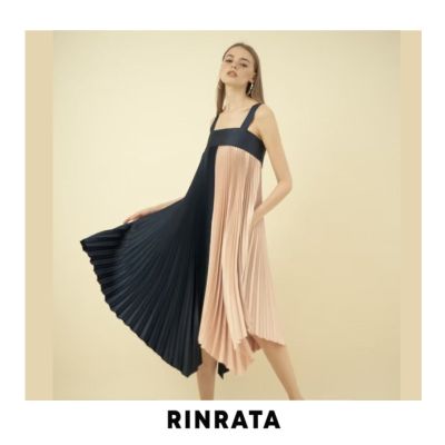 RINRATA - Aurora dress ชุดเดรสผู้หญิง สายเดี่ยว พลีท เดรสยาว เดรสพลีท Pleat ชุดไปงาน เดรสไปงานแต่ง ชุดไปทะเล ชุดไปงานแต่ง บางสี Pre order แชทถามมาได้