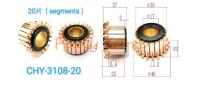 ❇♀▪ 5PCS 17x36x27(25)mm 20P Copper Bars Alternator Electric Motor Commutator CHY-3108-20