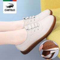 CODxdrrf5157 Cadilla Crocodile Genuine Leather Womens Shoes Spring Autumn Soft-Soled Mother Casual Flat One-Step Single Lazy