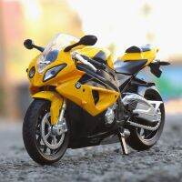 รถจักรยานยนต์ของเล่นรถมอเตอร์ไซด์ S1000RR 1/12 BMW ทำจากเหล็กอัลลอยโมเดลรถยนต์เชื่อมต่อกับหัวไฟเสียงรถมอเตอร์ไซด์จำลองคุณภาพสูงสำหรับเป็นของขวัญเด็กผู้ชาย