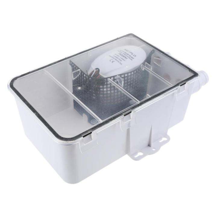 Fogong Shower Drain Box รุ่น600 GPH Pump 24V DC Marine Boat MultiPort