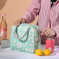 Floral Print Baby Insulation Bag Thickened Canvas Portable Milk Bottle Food Thermo Bag Children Adult Women Men Lunch Bags