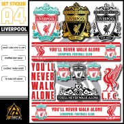 Sticker Bóng Đá CLB Liverpool Dán Tem Xe, Dán Nón, Điện Thoại, Laptop
