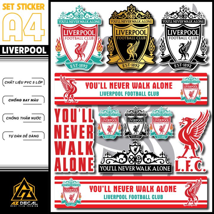 Sticker Bóng Đá CLB Liverpool Dán Tem Xe, Dán Nón, Điện Thoại ...