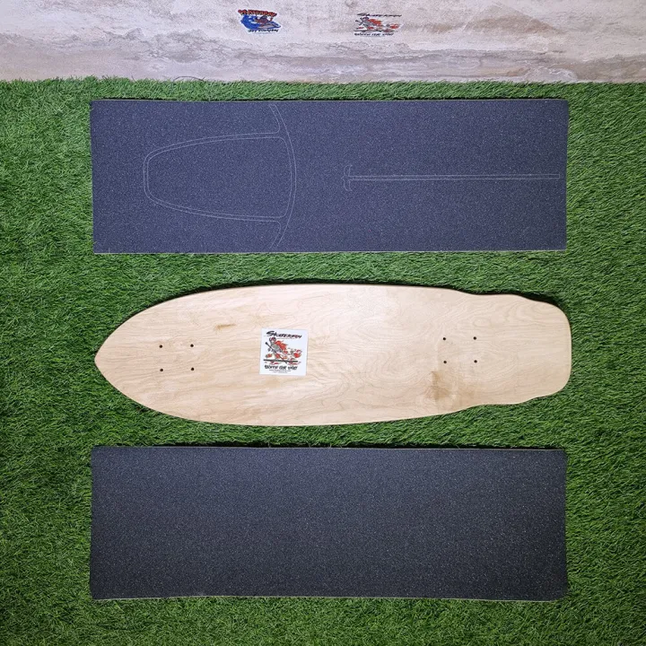 [04][🚚พร้อมส่ง]🛹Surf skate grip tape 83x26cm ตัดลายตำแหน่งวางเท้า