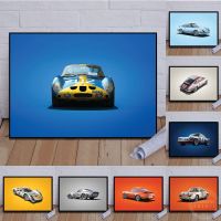 Vintage Racing รถโปสเตอร์พิมพ์บนผ้าใบ,ตกแต่งบ้าน Wall Art รูปภาพสำหรับห้องนั่งเล่น,ของขวัญที่สมบูรณ์แบบสำหรับผู้ที่ชื่นชอบรถ,Frameless