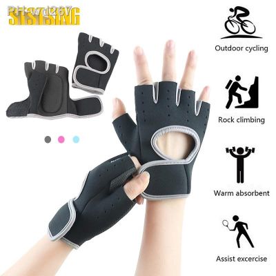 1 Pair Men/Women Gym Half Finger Sports Fitness Exercise Training Wrist Gloves Anti-slip Resistance Weightlifting Gloves