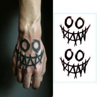 【YF】 Temporary Tattoos Hand Back Fake Tattoo Sticker Dark Stickers Black Smile Rose Tatto Witch Cube Arm Foot Tatoo Waterproof