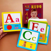 24 Pcs English Letters Enlightenment Early Learning Card Baby Learn English Toy Book For Kids 0-3 Years Old Parent-Child Books Flash Cards Flash Cards