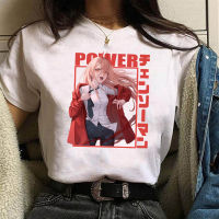 KUSH  Chainsaw Man Anime เสื้อยืดแฟชั่นผู้หญิงรอบคอแขนสั้นชายหญิงT-shirt