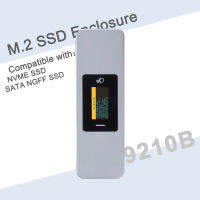 9210B M.2 NVMeSATA ฮาร์ดดิสก์ SSD (NGFF) แนบหน้าจออะแดปเตอร์แสดง USB 3.2 Gen2กรณี M2ภายนอกอลูมิเนียมเครื่องอ่านแบบพกพา