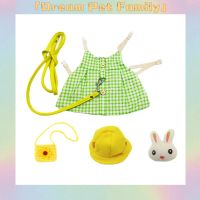 Dream Pet ชุดเสื้อผ้าสัตว์เล็กกลางแจ้งสำหรับครอบครัว,ชุดเดรสกระต่าย,สายรัดแฮมสเตอร์,เสื้อกล้ามหมูกินี,หมุดกระต่ายน่ารักแฟชั่นสำหรับสัตว์เลี้ยง