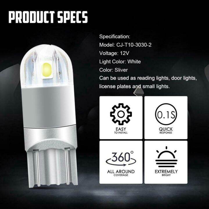 10pcs-6000k-canbus-t10-168-194-w5w-dome-license-side-marker-led-light-bulb-white