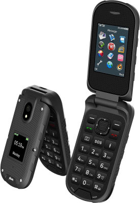 Plum RAM Plus 4G Volte Unlocked Rugged Flip Phone 2022 Model ATT Tmobile - Black