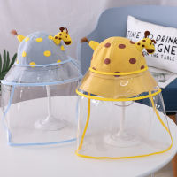 2 In1 Kids Summer Bucket Hat Removable Sunscreen Shield For Child High-quality Cute Cartoon Giraffe Skin-friendly Baby Hats New