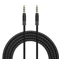 Jack 3.5mm AUX  Audio 4 Poles Cable  With Nylon Braided Headphones For Speaker Car MP3 AUX Cord Extension 1.5m 3m