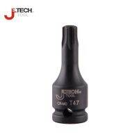 Jetech 3/8 "Dr. Torque กระแทกหัวสกรูท็อกซ็อกเก็ตเกรดอุตสาหกรรม T9 T10 T15 T20 T25 T27 T30 T40 T45 T47 T50ซ็อกเก็ตดอกไขควงหัวจีบ Cr-Mo