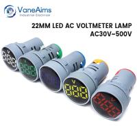 【LZ】┋  Mini Voltagem Tester e Detector Medidor Display Digital LED Analógico Volt Medidor Vanádio Painel Redondo AC 30-500V 220V