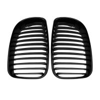 for 1 SERIES E81 E82 E87 E88 2D 4D 2007 2008 2009 2010 2011 Pair ABS Side Gloss Black Front Kidney Grilles