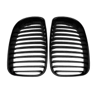 for BMW 1 SERIES E81 E82 E87 E88 2D 4D 2007 2008 2009 2010 2011 Pair ABS Side Gloss Black Front Kidney Grilles