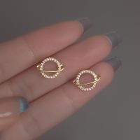 [COD] Ai Luoqi s925 silver star stud earrings Korean version of the simple fashion hollow sweet M01043