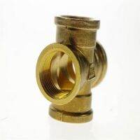 1pcs 4 ways 1/2 BSP Cross Female Connection Pipe Brass Coupler Adapter