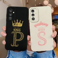 เคสสำหรับ Samsung Galaxy A14 A13 A 14 A 13ตัวอักษรหรูหรากันกระแทกซิลิโคนรูปสี่เหลี่ยมเหลว TPU แบบนิ่มสำหรับ Samsung A13 A14 4G 5G กันชนเคสโทรศัพท์ Fundas