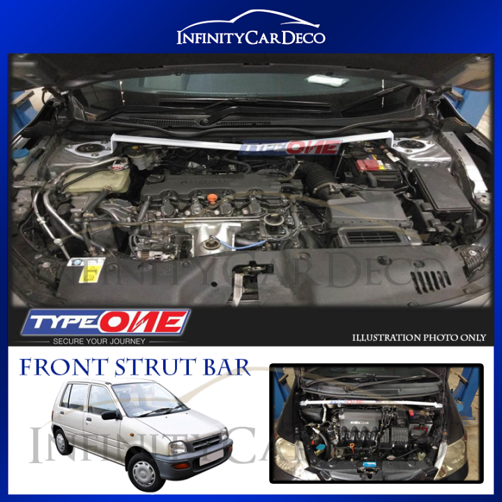 Type One 2 Point Front Strut Bar Safety Bar For Perodua Kancil FS2157 Lazada