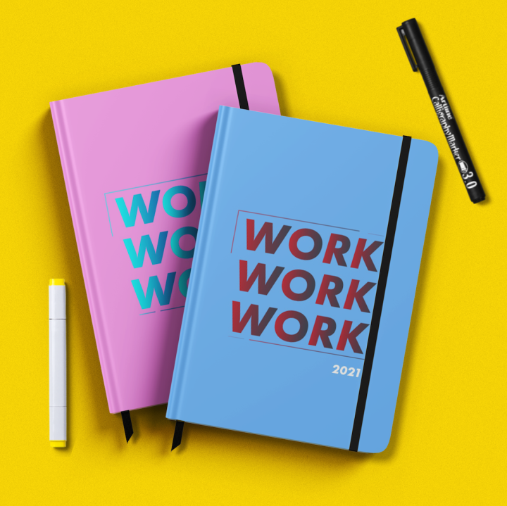 Buku Notebook Work Work Buku Tulis Quotes Motivasi Keren Custom Tulisan