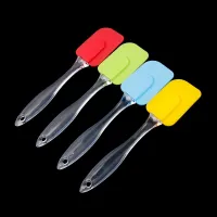 1Pcs Pastry Tools ไม้พายซิลิโคน Baking Scraper Cream Butter Handled เค้กไม้พายทำอาหารเค้กแปรง Kitchen