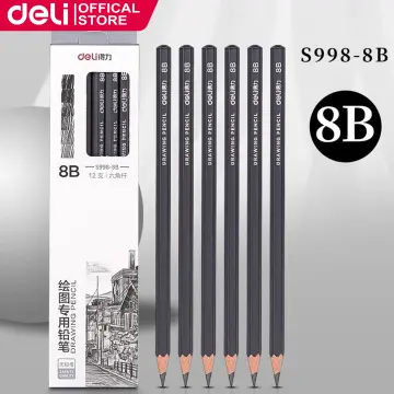 6Pcs Set Professional Woodless Graphite Charcoal Pencils HB / 2H / 2B / 4B  / 6B / 8B For Artist Art Sketching Drawing Stationery
