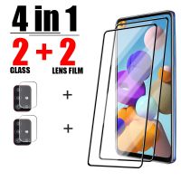 4in1 Tempered Glass for A53 A13 A12 A71 A21S S22 5G A51 A70 A23 A50 A32 A31 A22 A72 A33 A52 A52S